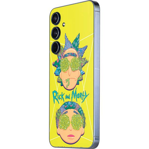 Adult Swim Rick and Morty Rick and Morty Portal Eyes Galaxy A35 5G Skin